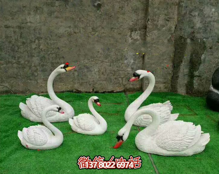 雕塑仿真天鵝，裝飾庭院、酒店、別墅等空間