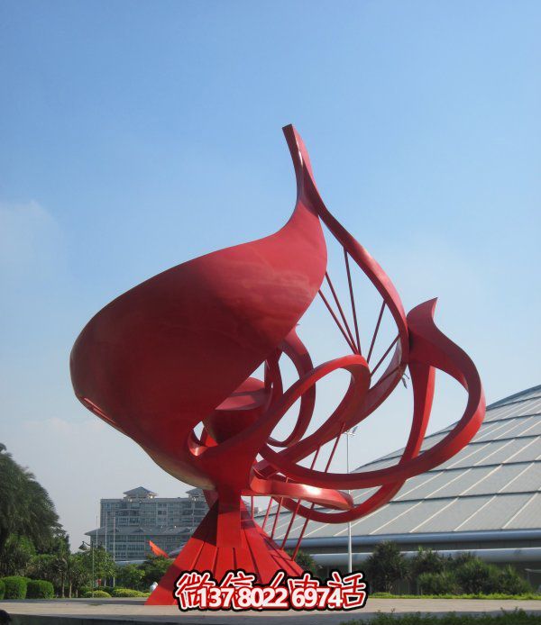 不銹鋼花朵雕塑，個性創意想象
