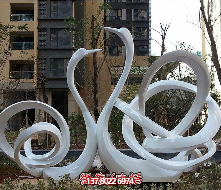 創(chuàng)意天鵝雕塑，為公園和小區(qū)帶來(lái)抽象的藝術(shù)氛圍