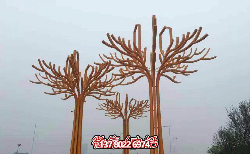 不銹鋼景觀雕塑，提升步行商業(yè)街抽象美感