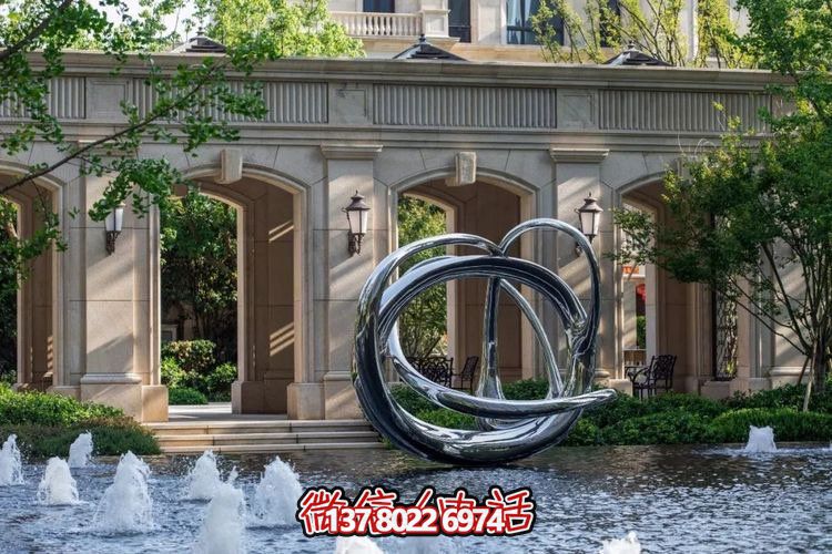 創(chuàng)意不銹鋼抽象藝術(shù)景觀雕塑擺件，點(diǎn)綴小區(qū)水池