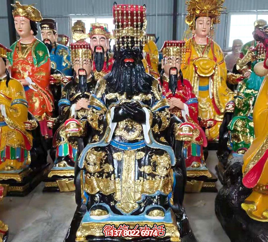 玻璃鋼彩繪龍王雕塑，傳承古老文化