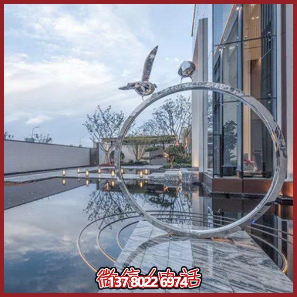 創(chuàng)意不銹鋼圓環(huán)雕塑——為酒店會(huì)所、戶外景觀增添幾何美感