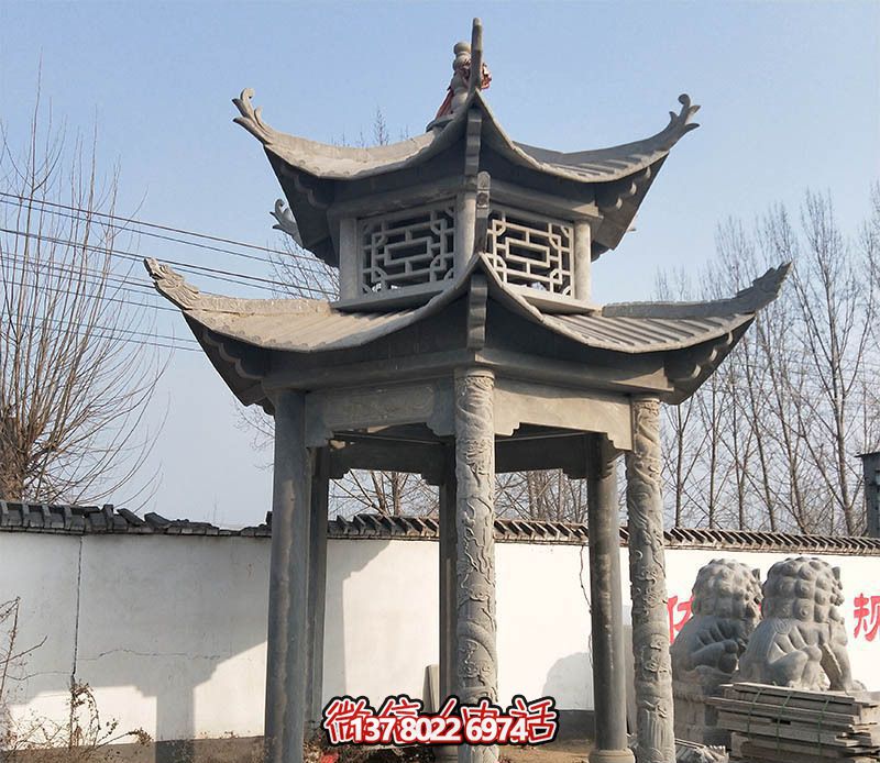 古樸雅致的仿古涼亭，讓你走進(jìn)歷史悠久的古寺廟