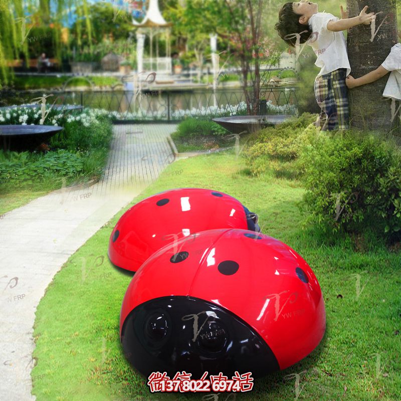 精美玻璃鋼瓢蟲雕塑，點亮公園