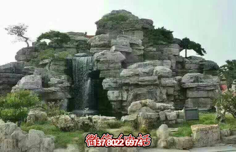 精美的景區園林，完美的假山流水擺放