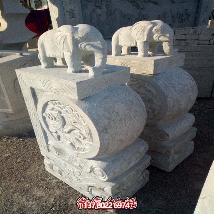 大理石石雕抱鼓，為您的園林庭院門口點綴美觀