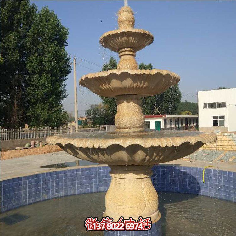 花崗巖噴泉流水?dāng)[件，給你不一樣的戶外廣場(chǎng)園林景觀雕塑