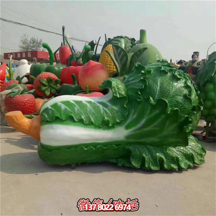 玻璃鋼仿真白菜雕塑，為您的園林戶外添彩