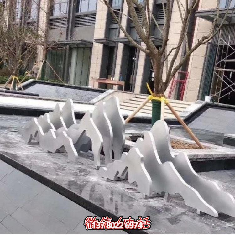 融合唯美抽象，完美裝點小區景觀的不銹鋼噴泉水池雕塑