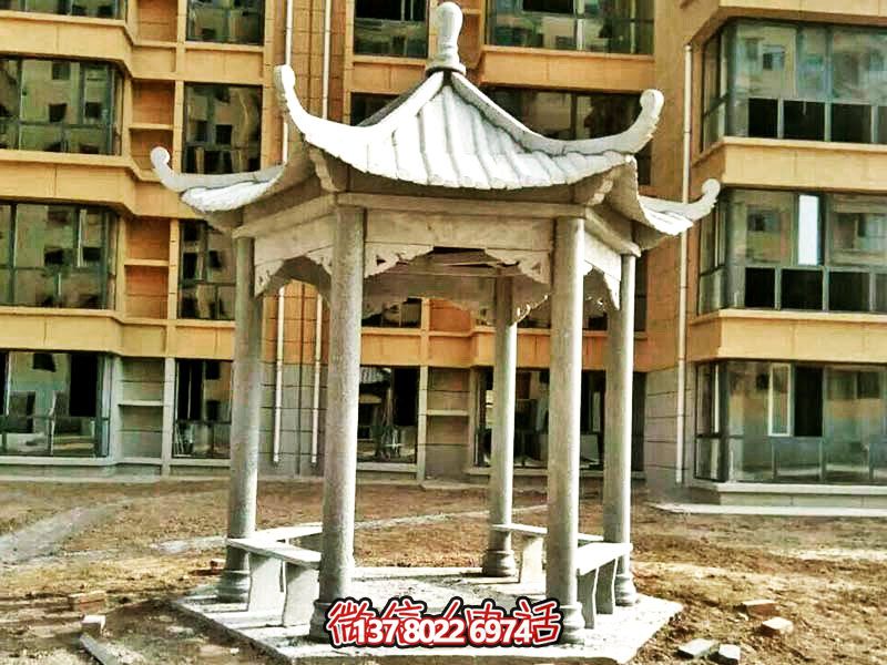 仿古建筑涼亭，為小區、公園、草坪提供休息雕塑美化