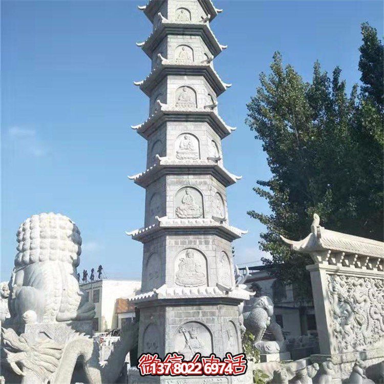 古典佛教雕塑藝術——精美青石舍利塔、石塔寺、佛塔