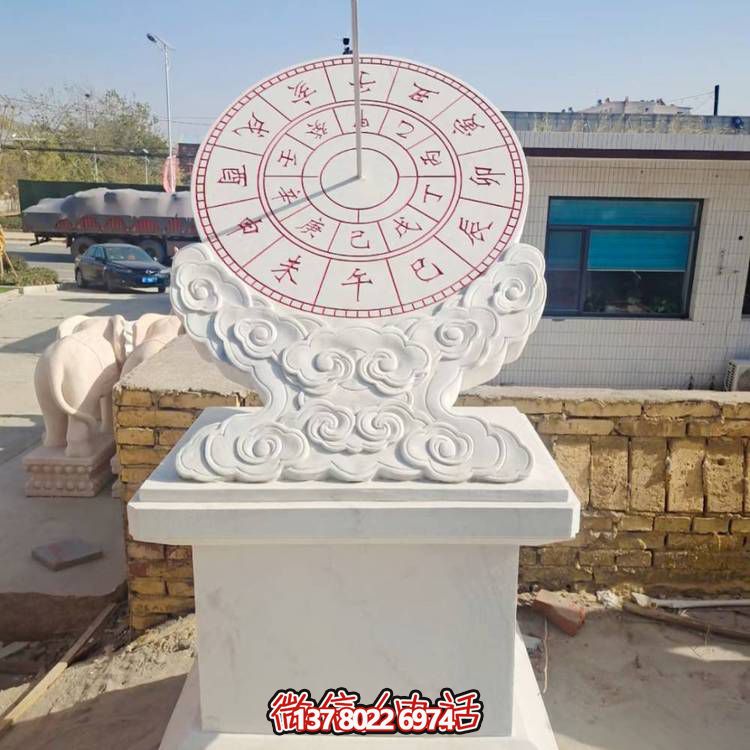 古典石雕計時器擺件，傳承校園文化